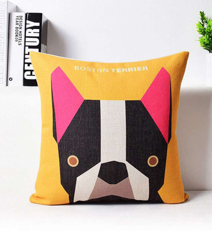 BOSTON TERRIER CUSHION COVER