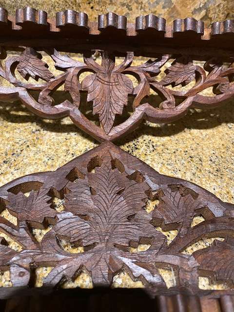 TWO BEAUTIFUL HAND CARVED SPOON DISPLAY RACKS