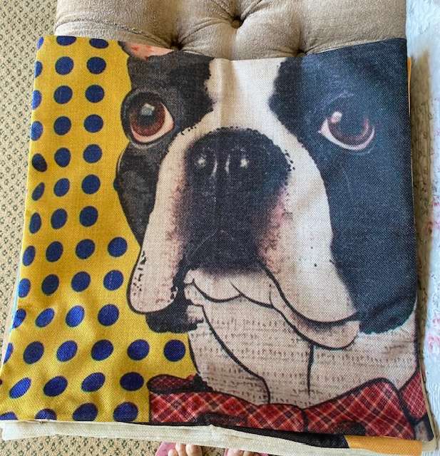 BOSTON TERRIER CUSHION COVER