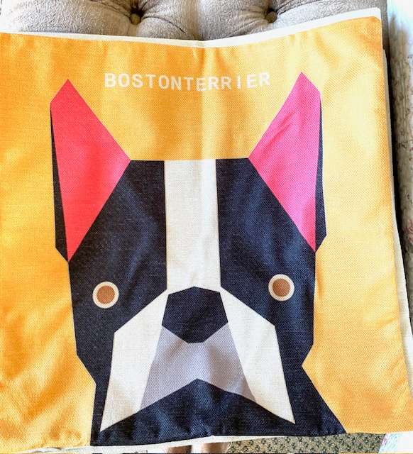 BOSTON TERRIER CUSHION COVER