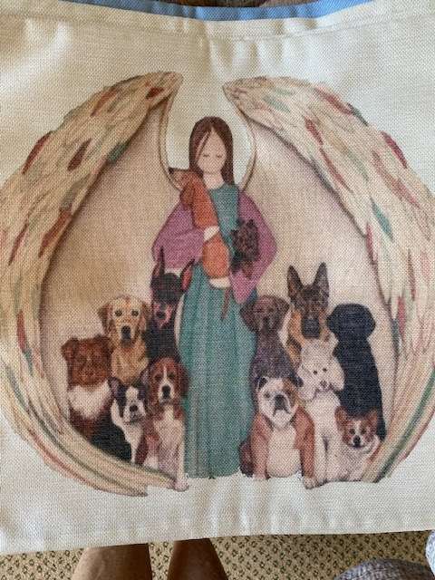 GUARDIAN ANGEL DOGGIES  CUSHION COVER