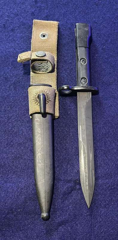 SADF UZZI Bayonet and Sheath, excellent condition