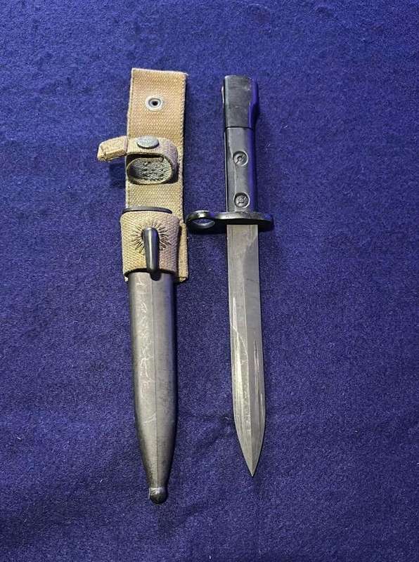 SADF UZZI Bayonet and Sheath, excellent condition