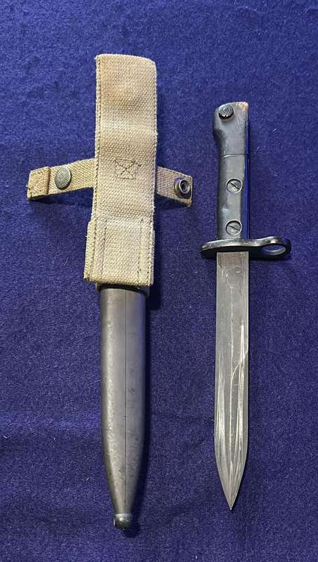 SADF UZZI Bayonet and Sheath, excellent condition