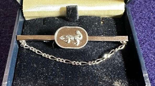 Bophuthatswana National Intelligence Organisation 10 Year Anniversary Tie Pin & Chain - Boxed