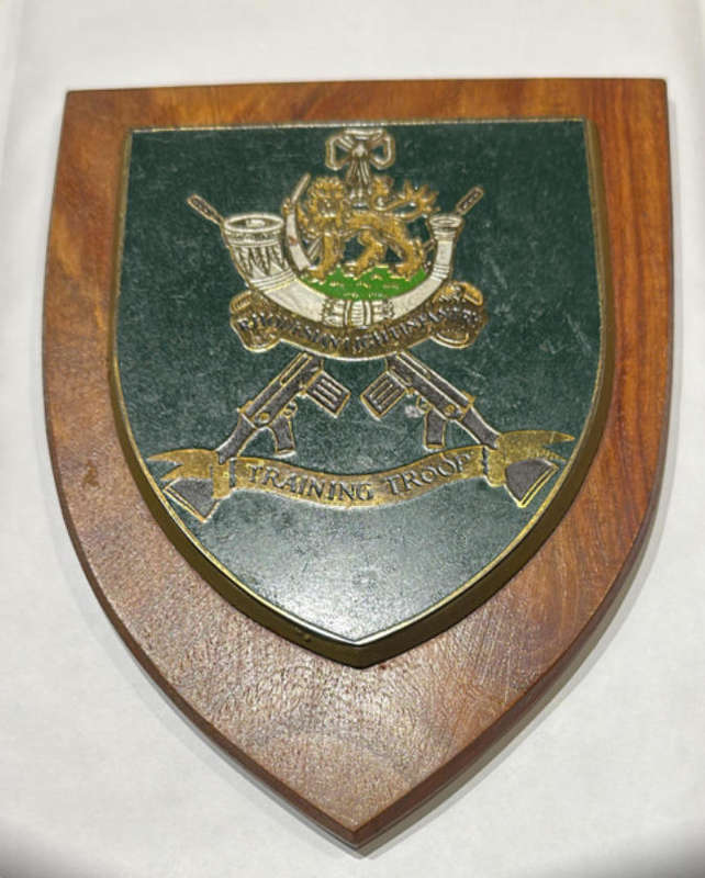 Rhodesian Plaque - RLI Rhodesian Light Infantry - Training Troop