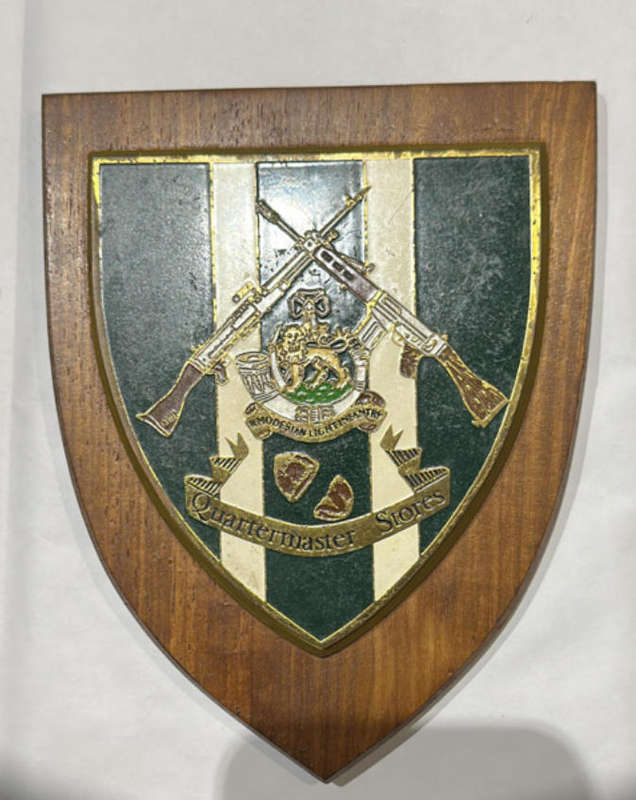 Rhodesian Plaque - RLI Rhodesian Light Infantry - Quartermaster Stores