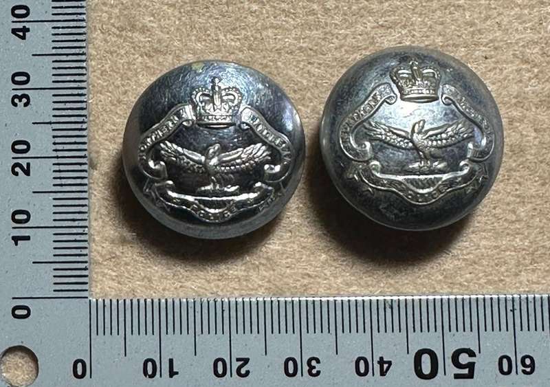 Northern Rhodesia Police - NRP - Set of 2 Large Buttons, by GAUNT, London