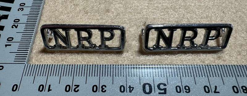 Northern Rhodesia Police - 2 SHOULDER TITLES NRP