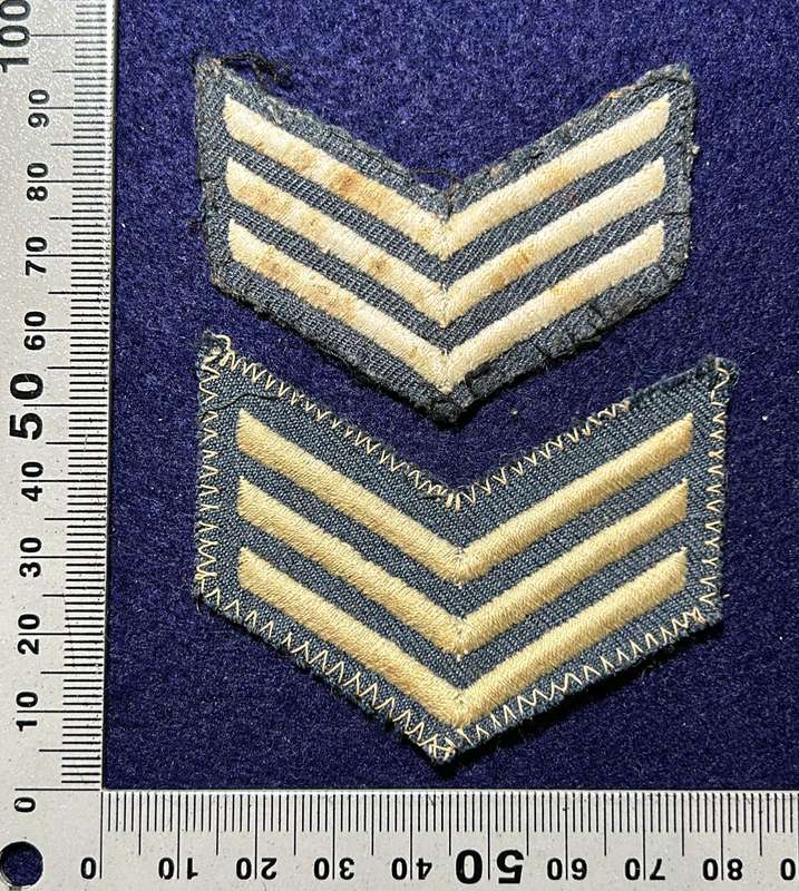 Rhodesian Air Force - RHAF SET SGT STRIPES BLUES - VARIATIONS