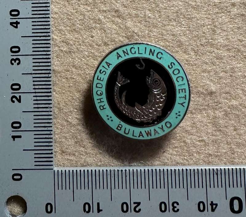 RHODESIA ANGLING SOCIETY, BULAWAYO BADGE, by THOMAS FATTORINI, BIRMINGHAM