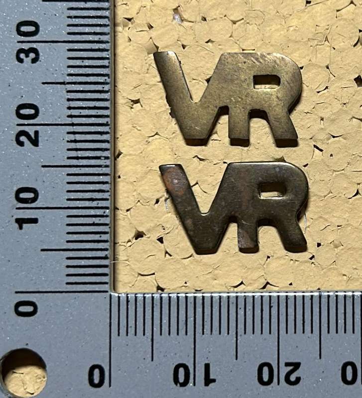 Rhodesian Air Force - RHAF BRASS SET OF VOLUNTEER RESERVE BADGES