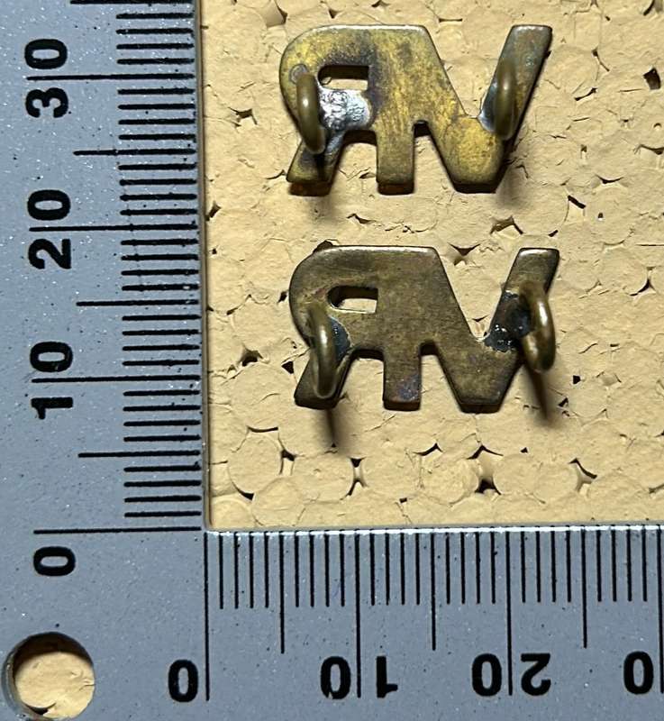 Rhodesian Air Force - RHAF BRASS SET OF VOLUNTEER RESERVE BADGES