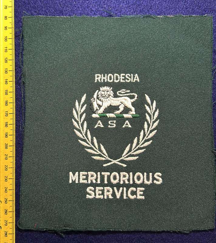 RHODESIA COLOURS - ASA MERITORIOUS SERVICE
