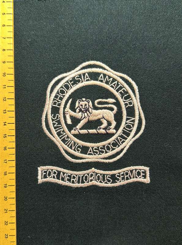 RHODESIA COLOURS - AMATUER SWIMMING ASSOC FOR MERETORIUS SERVICE VARIANTS