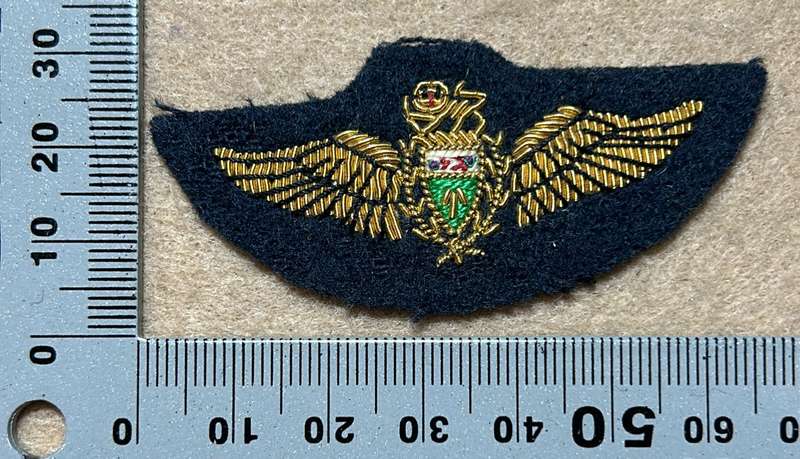 Rhodesian Airforce - Bullion - RHAF PILOTS MESS DRESS WING