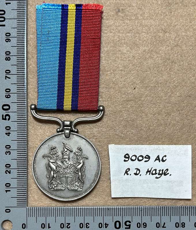 Rhodesian Air Force - GSM 9009 SAC R.D. HAYE