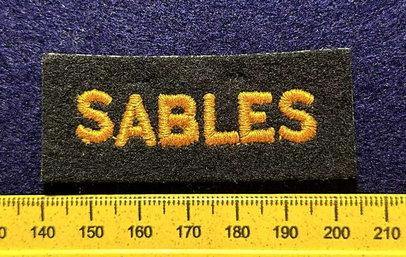 RHODESIA COLOURS - BADGES COTTON - SABLES