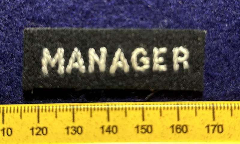 RHODESIA COLOURS - BADGES COTTON - MANAGER