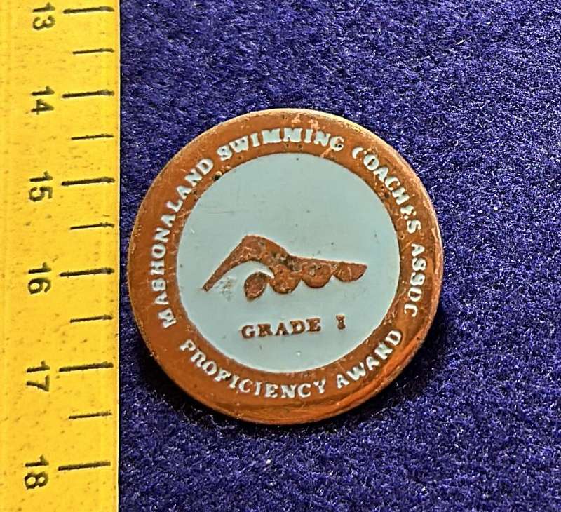 Rhodesia Badges General - MASHONALAND SWIMMING COACHES ASSOCIATION - PROFICIENCY AWARD - GRADE 1