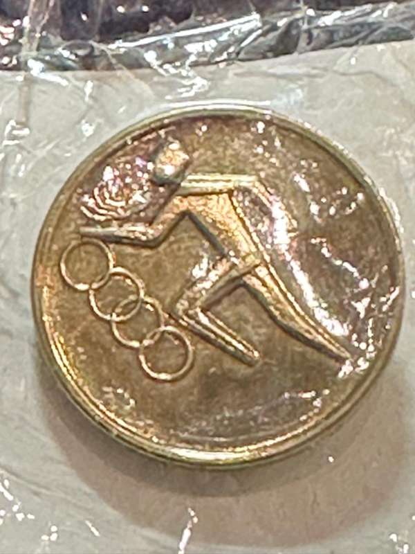 Rhodesia Badges General - RHODESIA OLYMPIC PIN - REUTELER, SALISBURY - VERY RARE