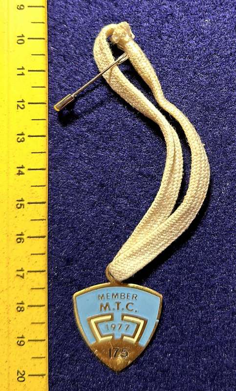 Rhodesia Badges General - MTC MEMBER - 1977 - NUMBER 175