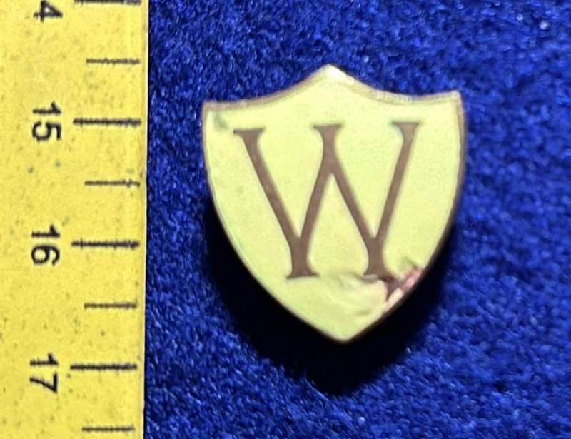 Rhodesia Badges General - W BADGE, made by THOMAS FATTORINI, BIRMINGHAM