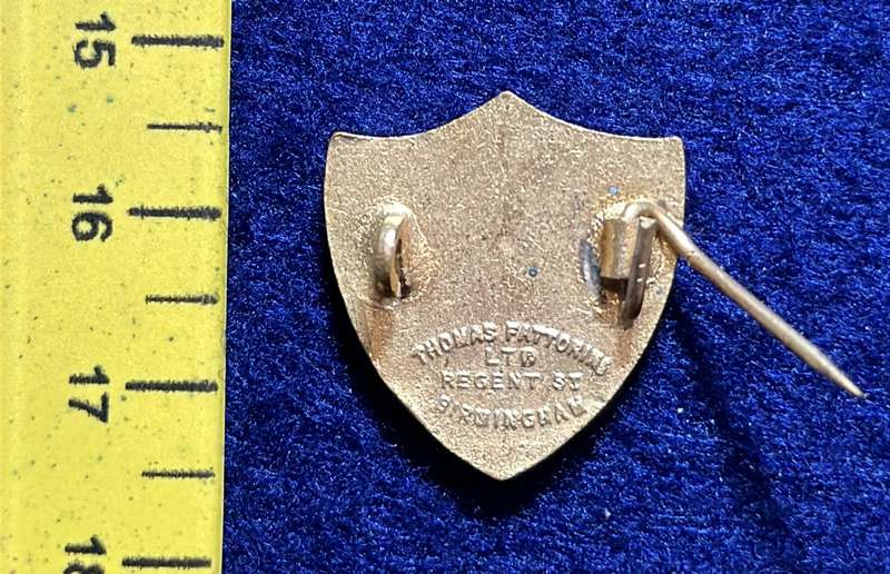 Rhodesia Badges General - W BADGE, made by THOMAS FATTORINI, BIRMINGHAM