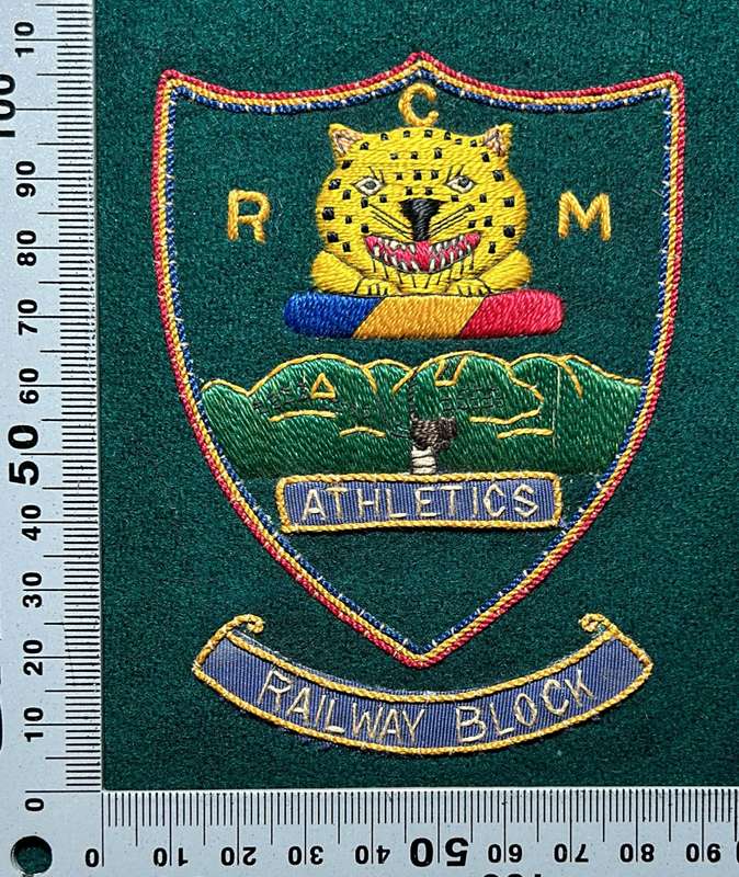 Rhodesian Sports Clubs - RCM - RHODESIAN CHROME MINES - ATHLETICS - RAILWAY BLOCK BADGE