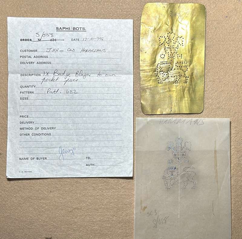 Rhodesian Sports Clubs - OLD HARRIANS WITH LION - BULLION AND ARTWORK