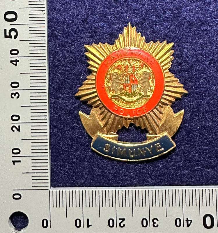 KANGWANE POLICE CAP BADGE - SIMUNVE (no pins)