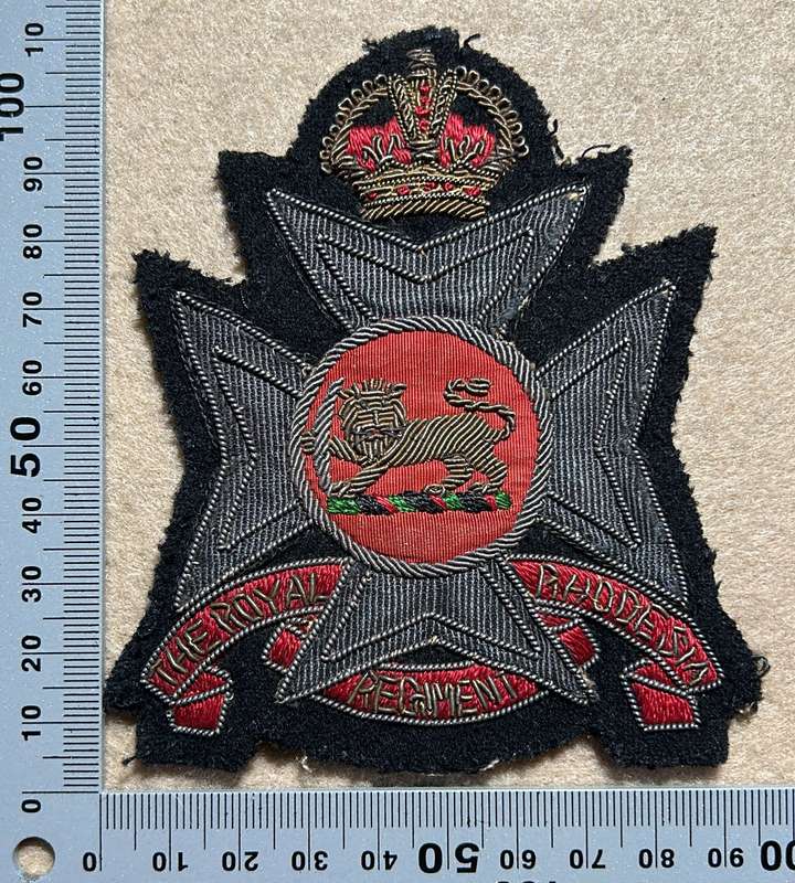 Rhodesia Regiment - The Royal Rhodesia Regiment KC Blazer Badge Bullion Variants