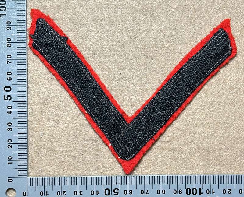 RHODESIA REGIMENT - LANCE CORPORAL SLEEVE RANK ON RED