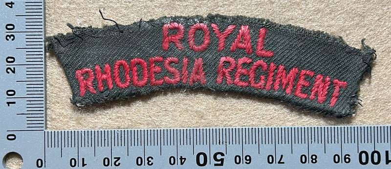 RHODESIA REGIMENT - ROYAL RHODESIA REGIMENT SHOULDER TITLE VARIANT