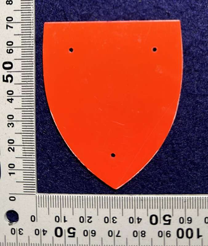 SADF - RED FLASH BACKING PLASTIC PLATE