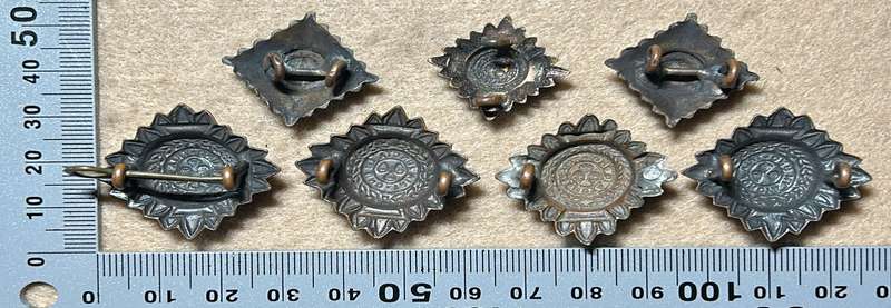 RHODESIA REGIMENT - 7 RANK PIPS - VARIOUS