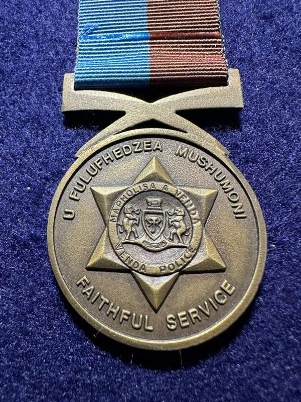 SA Military Decorations & Medals - Venda Police Force Fithful Service medal - Full Size