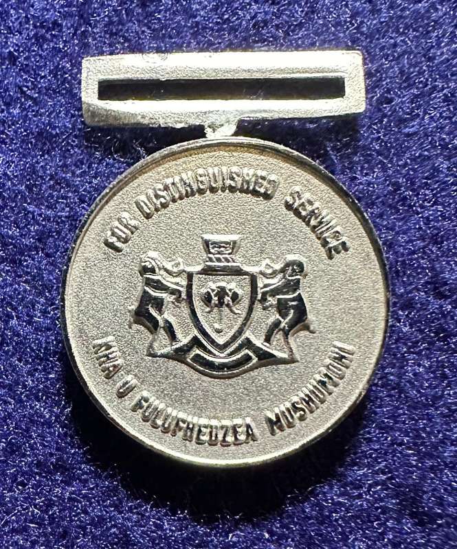 SA Military Decorations & Medals - Venda Distinguished Service Medal (Silver) - Miniuture - No ribbo