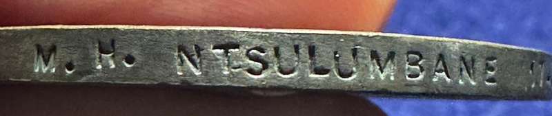 SA Military Decorations & Medals - Transkei Medal for Faithfull Service - FS, Named to Lt Col. Ntsul