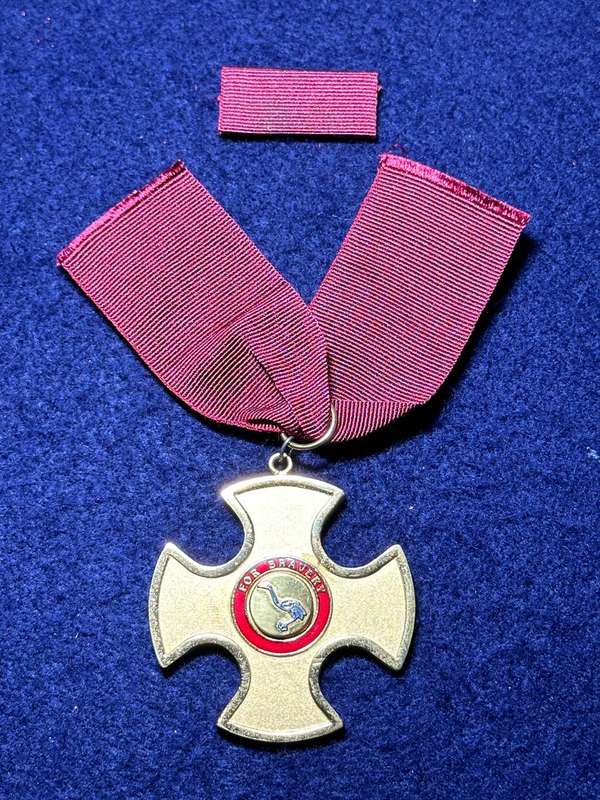 SA Military Decorations & Medals - Transkei Defence Force Gold Cross for Bravery - Full Size