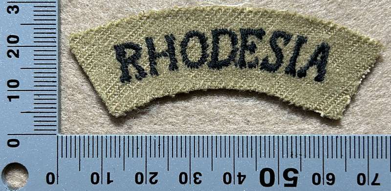 RHODESIA Cloth Titles - BROWN ON KHAKI