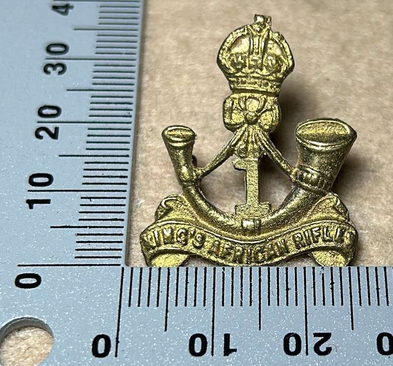 RHODESIA KINGS AFRICAN RIFLES - 1st Battalion KAR KC