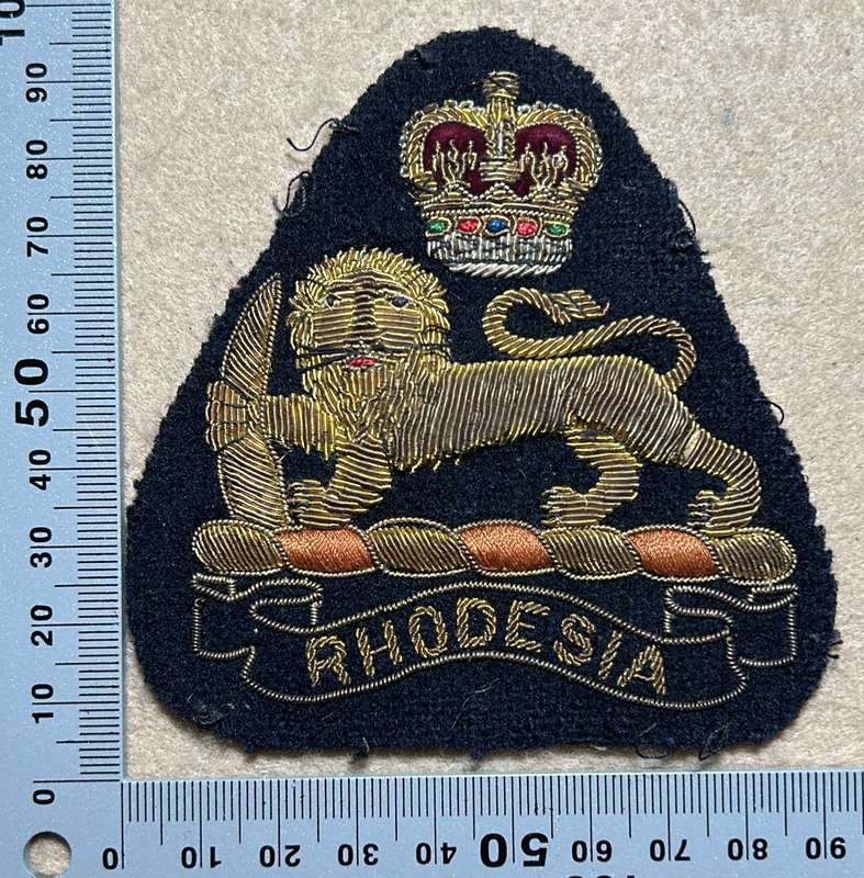 RHODESIA ARMY SERVICES CORPS - BULLION BADGE KC