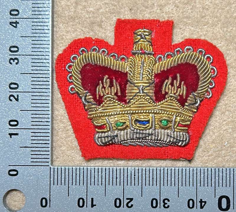RHODESIA ARMY SERVICES CORPS - RANK - QC CROWN - 1953-60