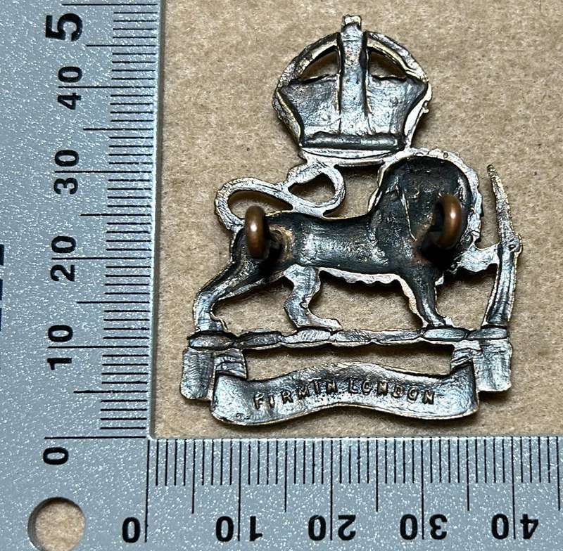 RHODESIA STAFF/ GENERAL SC - KC CAP BADGE - 1926-50 - FIRMIN LONDON