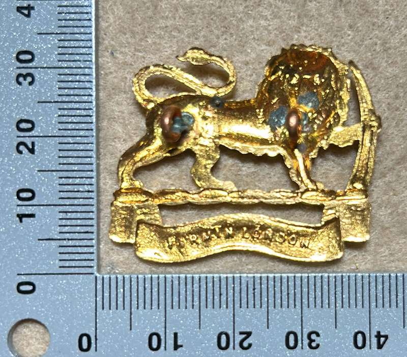 RHODESIA STAFF/ GENERAL SC - BADGE - BRASS GILT - FIRMIN LONDON - 1940-50