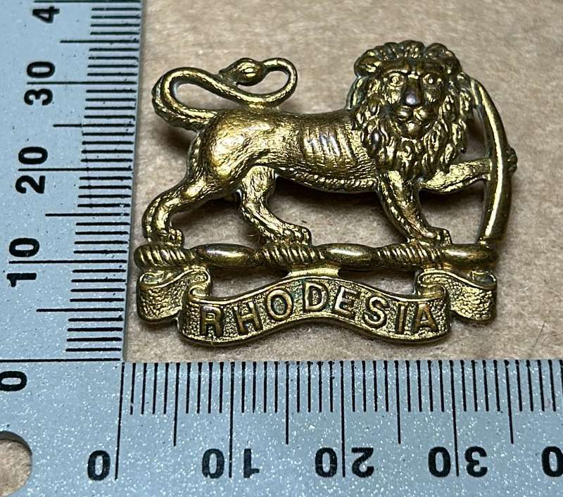 RHODESIA STAFF/ GENERAL SC - BRASS GILT BADGE - 1940-50 - FIRMIN LONDON