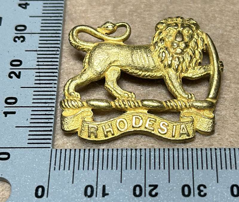 RHODESIA STAFF/ GENERAL SC - BRASS GILT BADGE - 1940-50 - FIRMIN LONDON