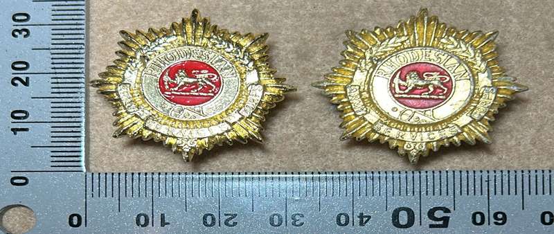 RHODESIA ARMY SERVICES CORPS - COLLAR BADGES - SET