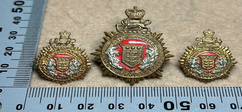 RHODESIA STAFF/ GENERAL SC - CAP AND COLLARS BADGES QC - SET (1 FIRMIN LONDON)